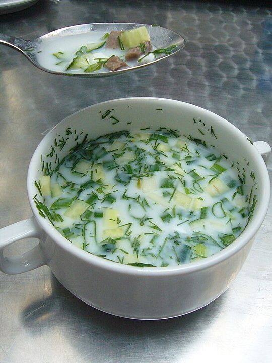 Окрошка на кефире 1